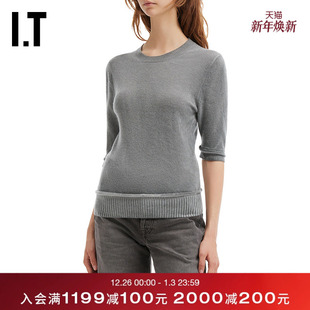 短袖 LEGACY女装 针织衫 新款 合身圆领薄毛衣DGSXP 复古时尚 OUR