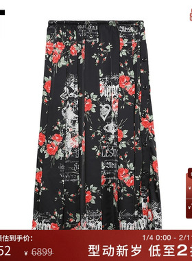 IT Simone Rocha女装半身裙百褶裙新款摩登时髦花裙子311047XL