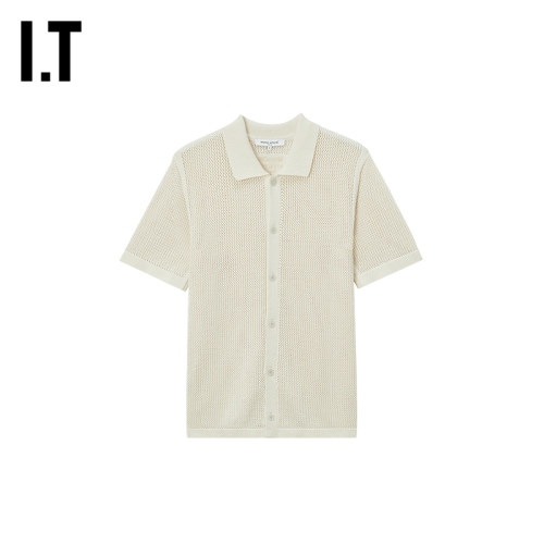 ITMaisonKitsune翻领短袖衬衫