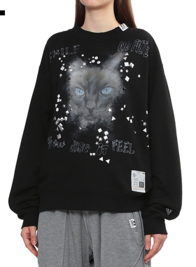 IT Mihara Yasuhiro女装圆领卫衣新款复古趣味宽松上衣5PO732XP