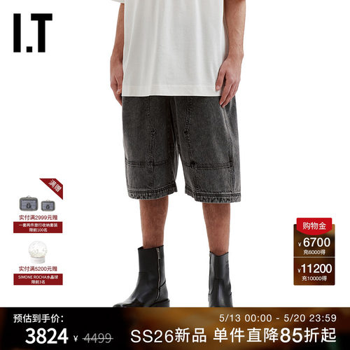 ITJUUN.J阔腿裤牛仔裤五分裤