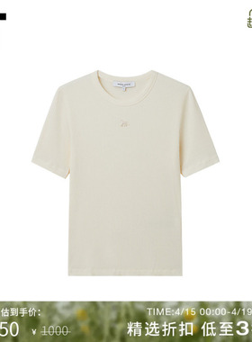 IT Maison Kitsune女装短袖T恤新款青春时尚圆领罗纹上衣240383XQ