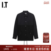 外搭 des CDG DEUX男装 COMME HOMME 衬衫 GARCONS 材质拼接长袖