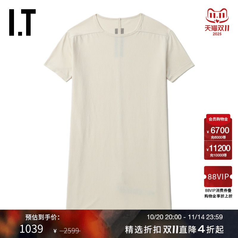 ITRickOwens中长款短袖T恤