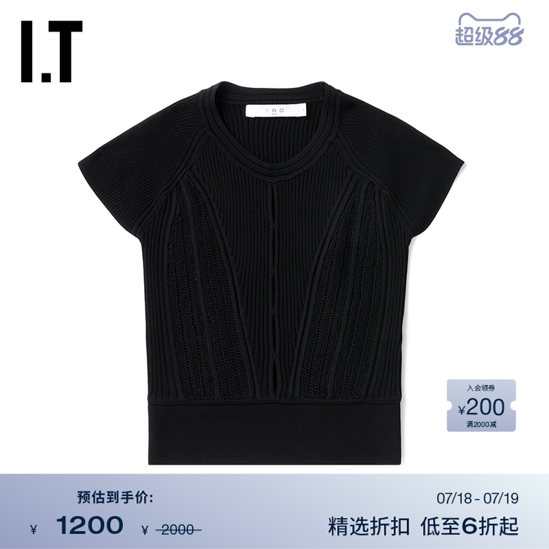 ITIRO修身罗纹飞袖上衣