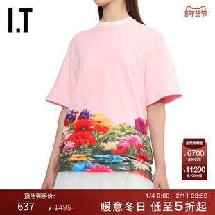 IT CDG COMME DES GARCONS COMME DES GARCONS女花卉图案短袖T恤