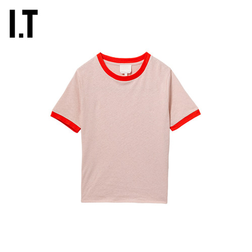 ITA.P.C.撞色包边短袖T恤