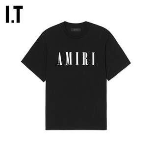 AMIRI男装 圆领短袖 T恤新款 001BLAMM 酷感休闲logo装 饰宽松半袖