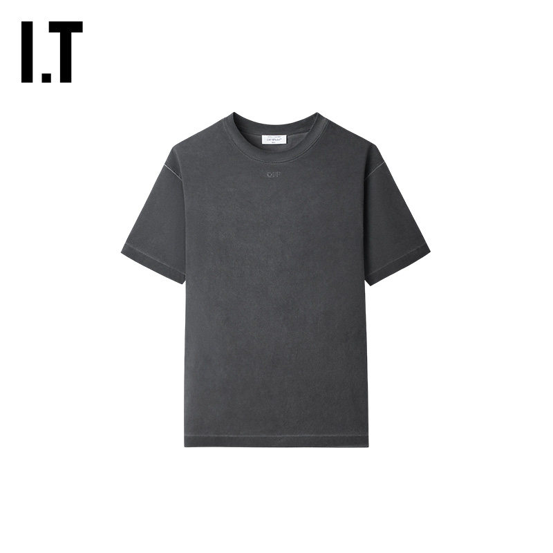 OFF-WHITE™磨白做旧短袖T恤