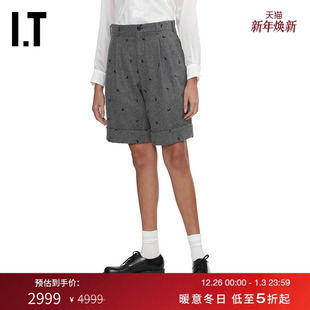 des GARCONS 短裤 CDG 复古通勤 裤 COMME 翻边毛呢西装 GIRL女装