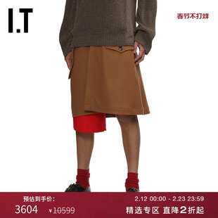 IT CDG COMME des GARCONS HOMME PLUS男装解构感叠层拼接短裤