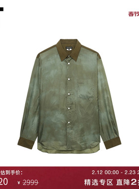 IT CDG COMME des GARCONS HOMME PLUS男装晕色长袖衬衫复古质感