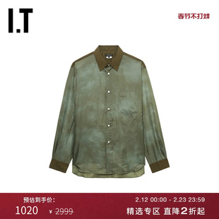 IT CDG COMME des GARCONS HOMME PLUS男装晕色长袖衬衫复古质感
