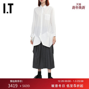 des GARCONS女装 长袖 裙新款 COMME 连衣裙立体剪裁下摆衬衫 CDG