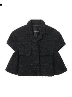 IT pushBUTTON女装短款花呢夹克新款时髦个性廓形短外套20105WXM