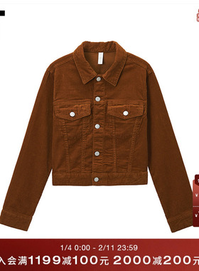 IT WITTH LOVE女装灯芯绒夹克新款复古时尚休闲翻领外套G7001XWP