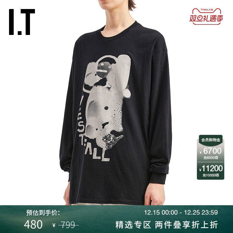 ITWESTFALL宽松圆领长袖T恤