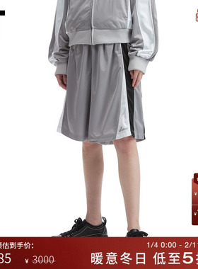 IT We11Done女装拼色运动裤短裤新款活力复古宽松阔腿裤701USVXP