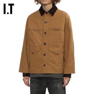 IT JUNYA WATANABE男装工装夹克新款复古日系格纹拼接外套PJ023MP