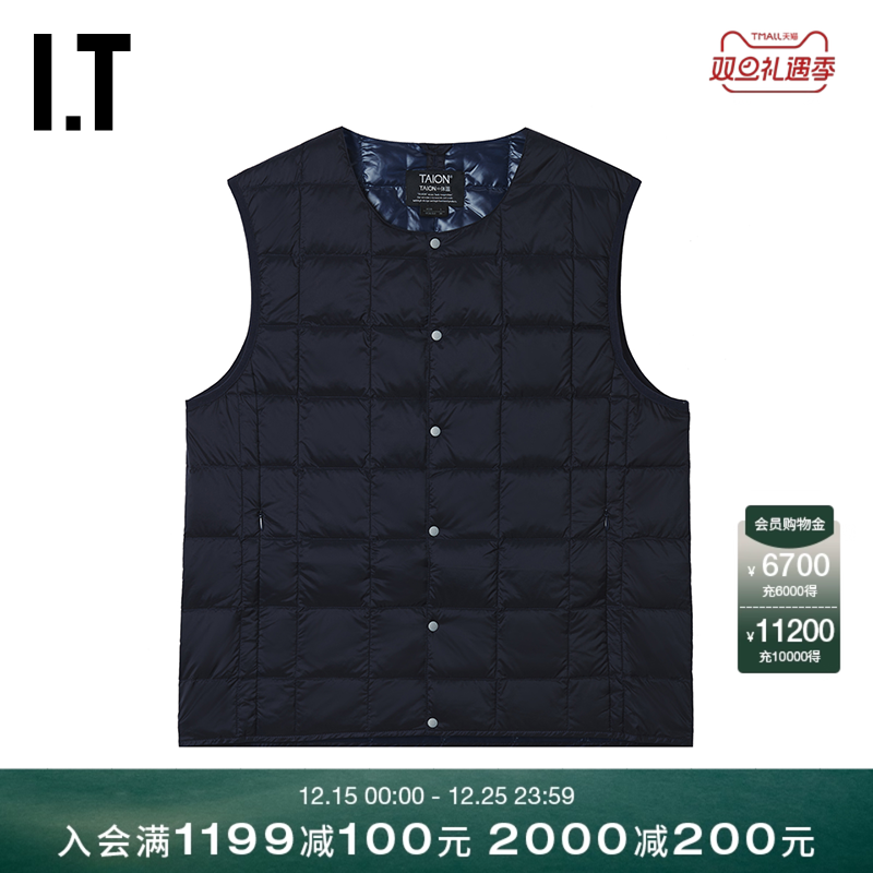 ITTAION按扣羽绒马甲帅气休闲