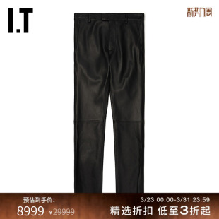 皮裤 Demeulemeester男装 长裤 新款 EDE099ML 摩登时髦直筒裤 Ann