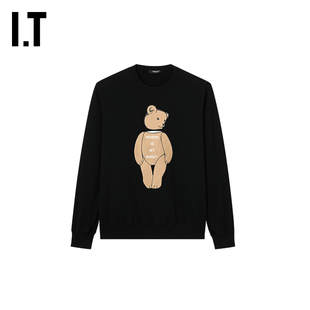 IT UNDERCOVER高桥盾男装圆领卫衣新款休闲日常卡通小熊印花上衣