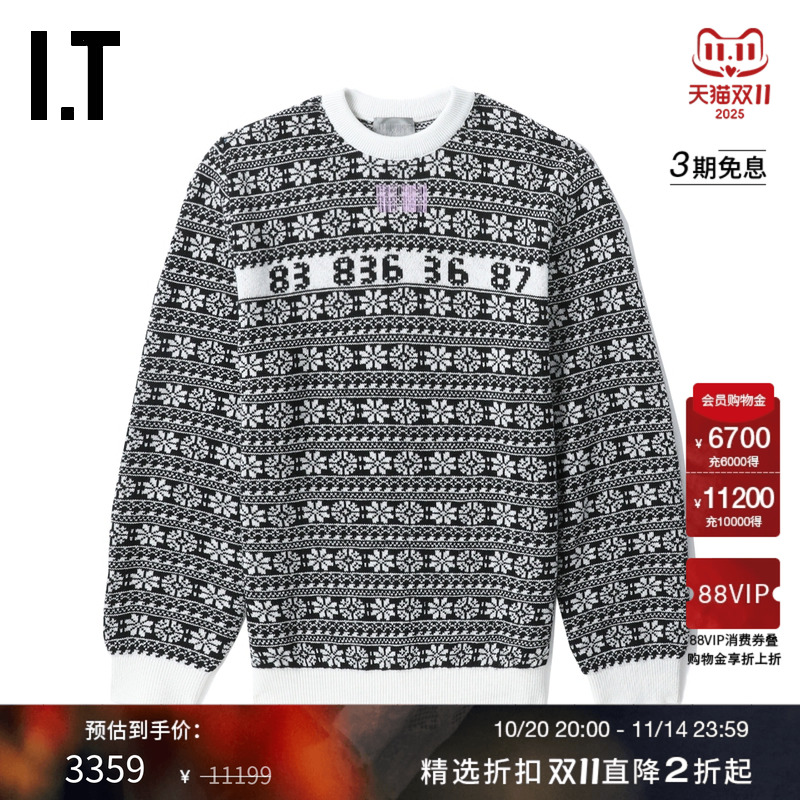 ITVTMNTS宽松圆领针织上衣