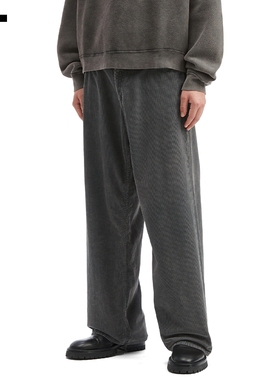 IT SUNFLOWER男装宽松直筒裤新款复古简约休闲裤长裤513394MP