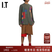 CDG 彩色色块拼接长袖 COMME GARCONS PLUS男装 des HOMME T恤