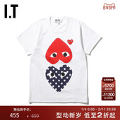 COMME 新品 des PLAY女装 T恤2019秋季 GARÇONS 短袖 爱心239XA