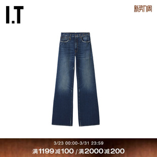 长裤 水洗磨白牛仔裤 新款 复古时尚 R13W70XQ 宽松直筒裤 R13女装