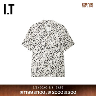 NOTEN男装 VAN 短袖 衬衫 复古文艺风满幅图案花上衣 新款 DRIES