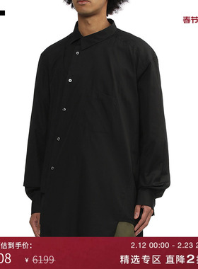 IT CDG COMME des GARCONS HOMME PLUS男装斜门襟排扣长袖衬衫