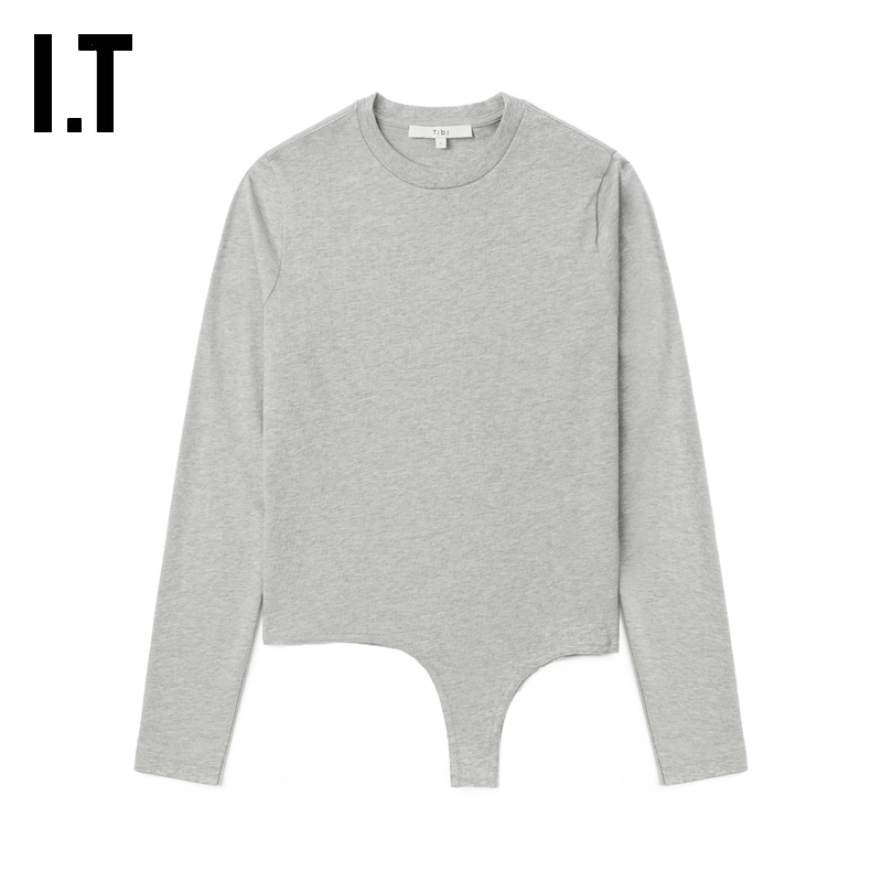 ITTibi连体长袖T恤简约时尚