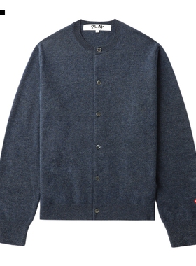 IT CDG PLAY COMME des GARCONS川久保玲情侣款圆领羊毛针织开衫