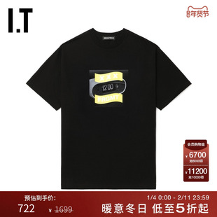 IT GOD SELECTION XXX男装短袖T恤新款潮流酷感印花半袖2FST01MP