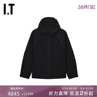 IT JUUN.J男装连帽拉链夹克新款帅气户外风宽松纯色外套839P71MP