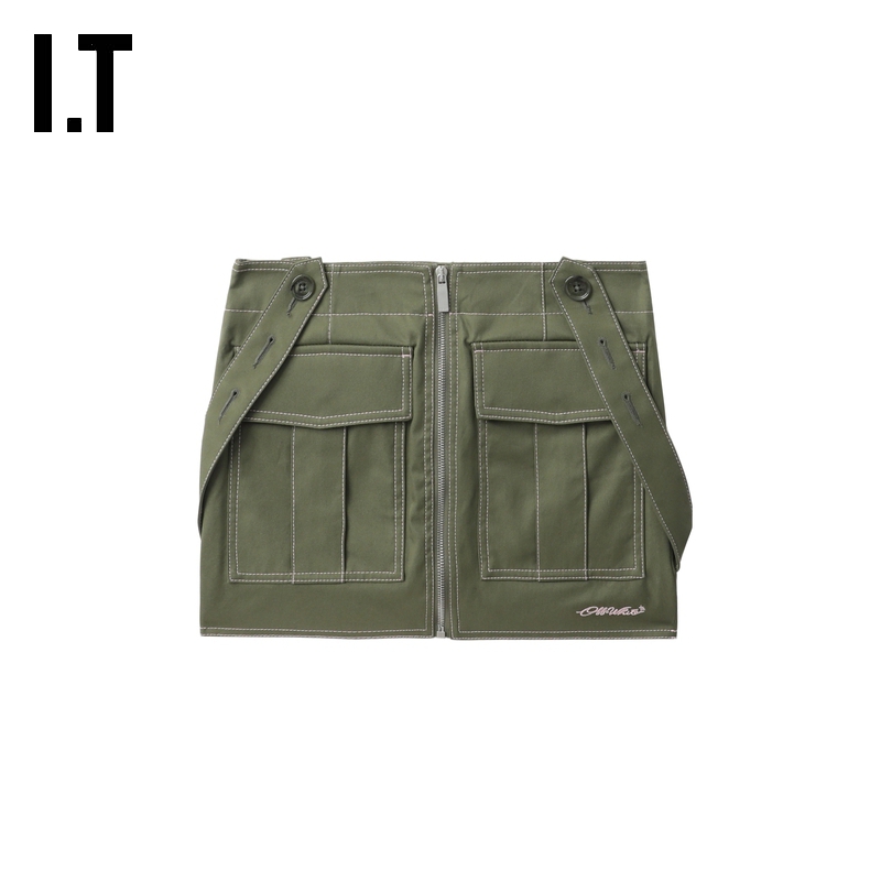 ITOFF-WHITE™饰拉链半身裙