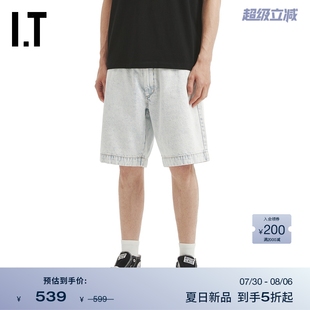 简约基础款 牛仔短裤 新款 5501XUO 宽松水洗直筒裤 WITTH LOVE男装