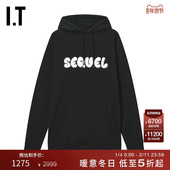 SEQUEL男装 宽松连帽卫衣新款 简约潮流logo装 饰连帽衫 SSCS04MP