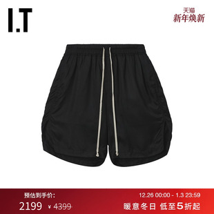 Rick 酷感有型宽松休闲裤 Owens男装 新款 E1397KMP 纯色开叉短裤