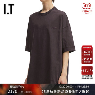 潮流简约做旧磨白圆领半袖 T恤新款 宽松短袖 842P05MP JUUN.J男装