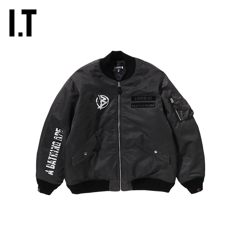 IT MASTERMIND VS BAPE男装飞行员夹克新款潮酷拉链外套M902411Q