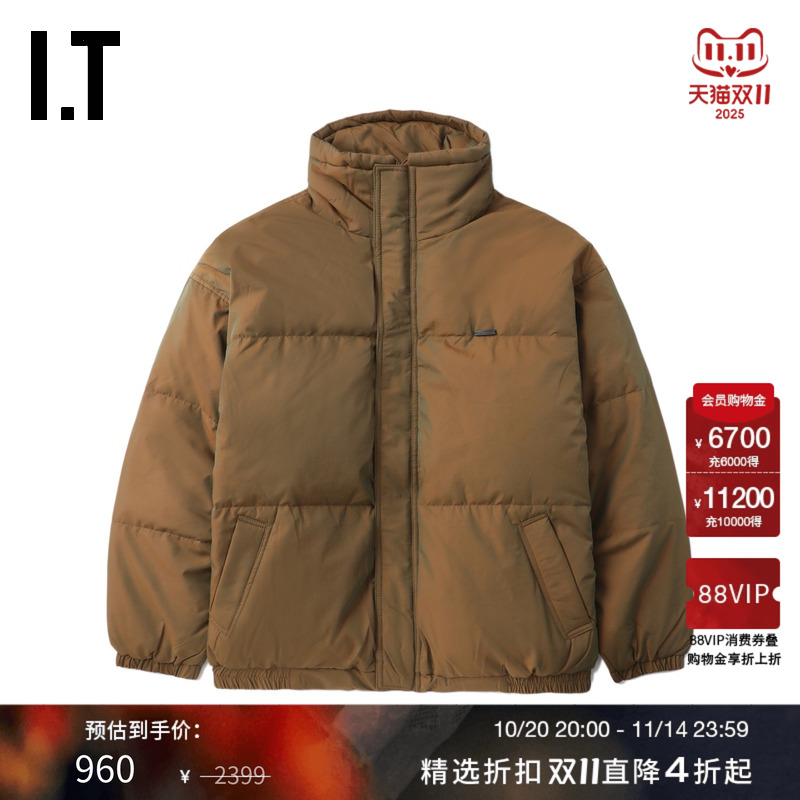 ITGROUNDZERO立领拉链羽绒服