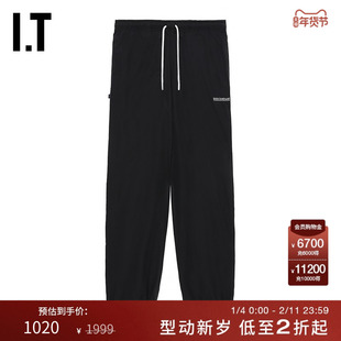 IT DESCENDANT男装束脚长裤新款简约日常款纯色休闲裤SPTU04MM