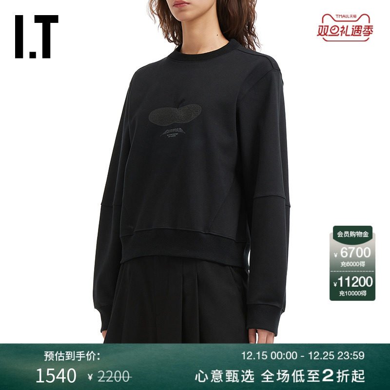 IT ADER error女装圆领卫衣新款简约个性休闲套头上衣W005BKXP