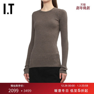 修身 LANG女装 露背针织衫 新款 性感罗纹薄毛衣7046XP 时尚 HELMUT