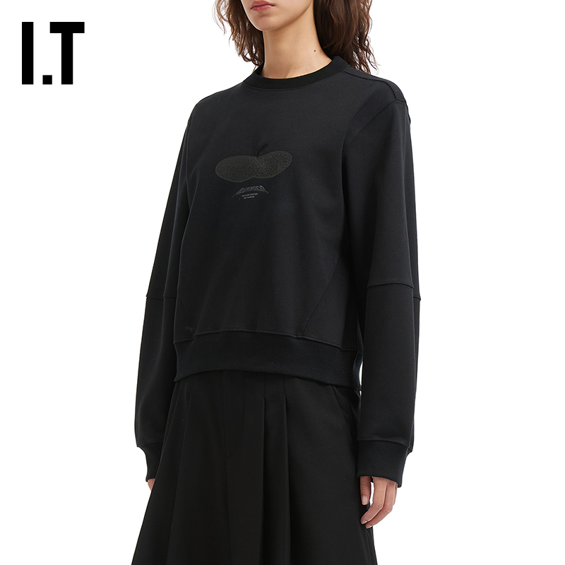 IT ADER error女装圆领卫衣新款简约个性休闲套头上衣W005BKXP