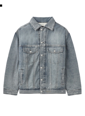 IT GROUNDZERO女装宽松牛仔夹克秋冬新款复古街潮水洗夹棉厚外套