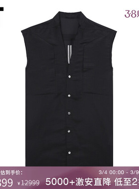 IT Rick Owens男装中长款飞袖背心新款新潮街头排扣马甲3744SNMM